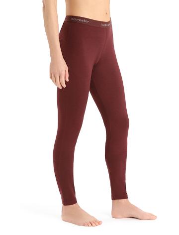 Espresso Icebreaker Merino 200 Oasis Thermal Women's Leggings | AU 1548WNBY